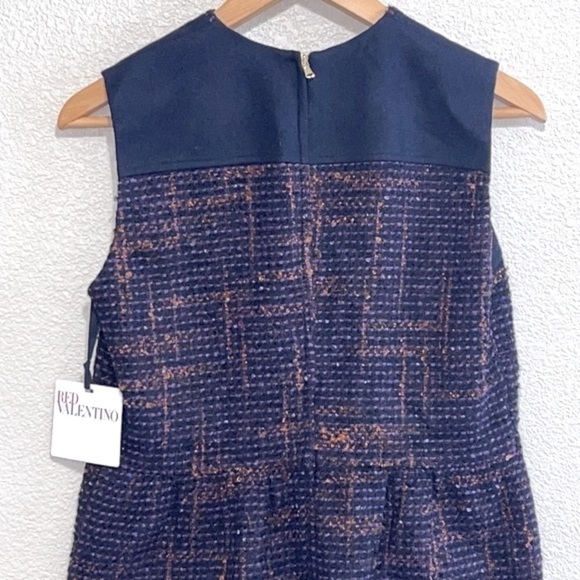 NWT RED Valentino Woman WOOL BLEND Tweed Dress Size 6 - Picture 6 of 16